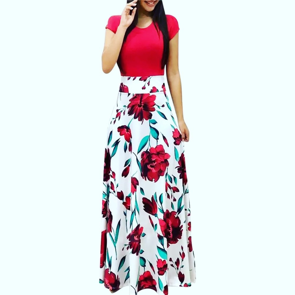 Women’s beautiful long 3/4 sleeve dress